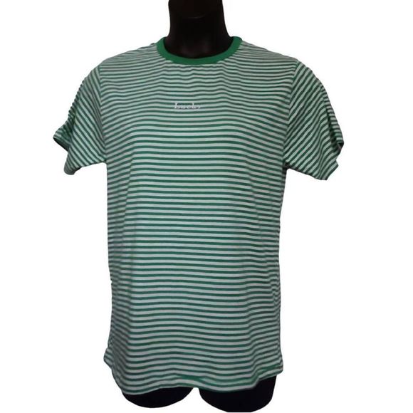 DENIM & FLOWER MEN'S RICKY SINGH Stirped Tee Shirt Large - Picture 3 of 4